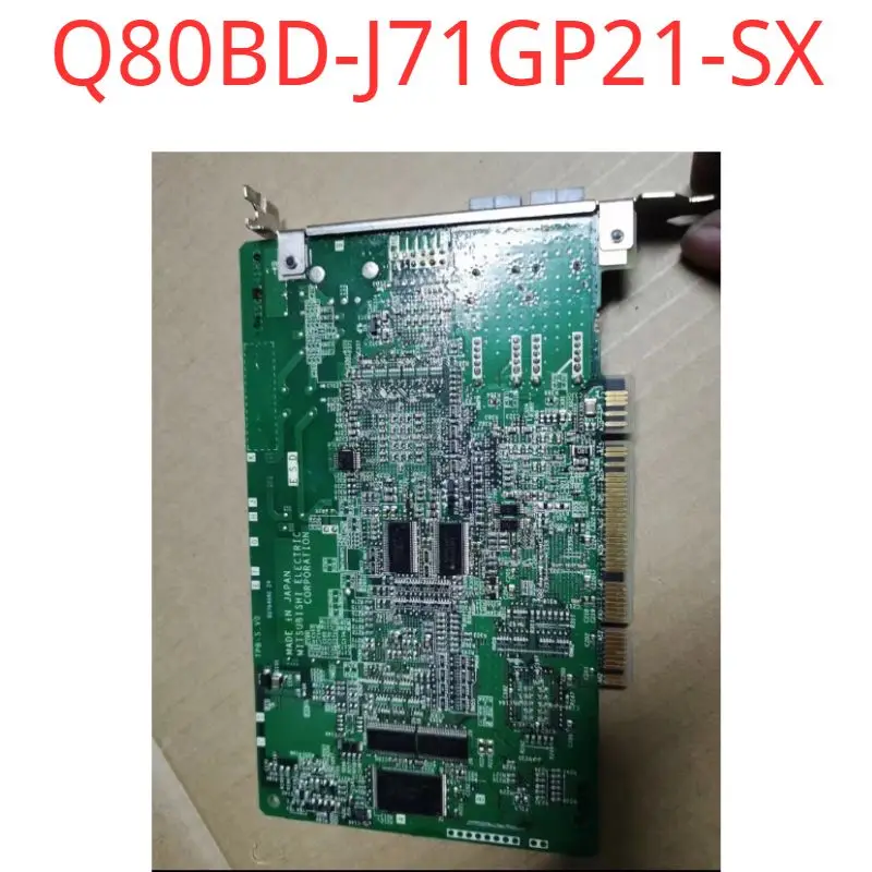 Second-hand test OK  Q80BD-J71GP21-SX Optical Fiber Communication Card Q80BD-J71GP21-SX