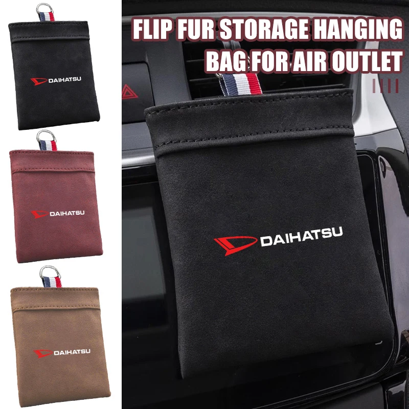 Caja organizadora para salida de aire del coche, bolsa colgante Oxford, soporte para teléfono para Daihatsu Feroza Cuore Storia Rocky Harga Ayla Sigra