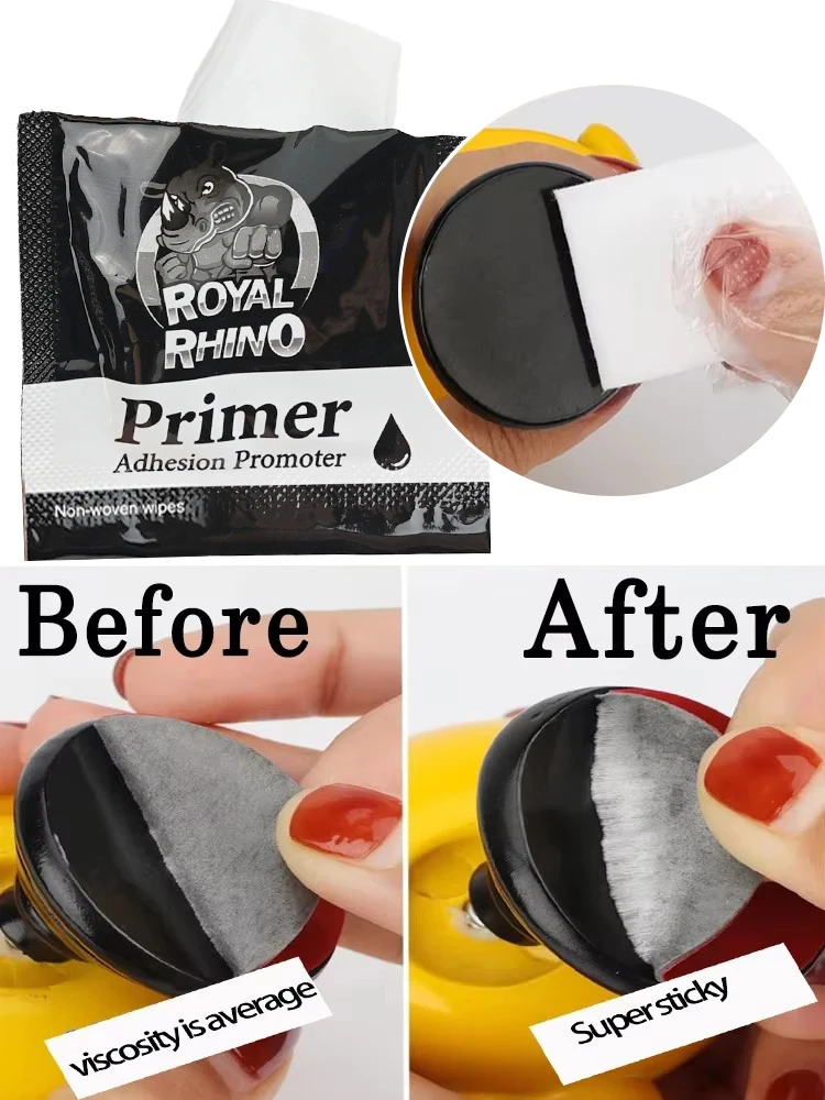 4/100pcs Primer Adhäsion promotor beutel Vlies-Tücher für doppelseitige Klebeband verstärker Autozubehör klebriger Hilfs kleber – Detail 6