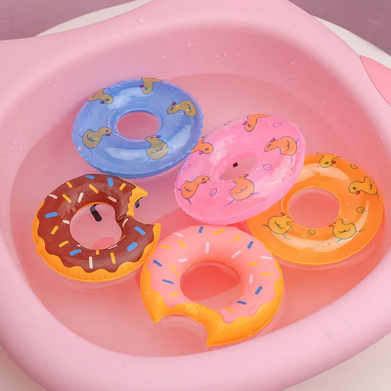 20PCS inflatable mini swimming rings water games swimming ring toys neighborhood mini children's swimming rings donuts