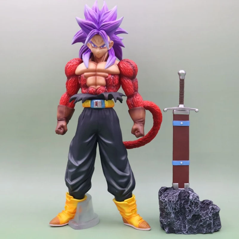 29cm Anime Dragon Ball Z Trunks Figures Future Trunks Ssj4 Figurine Action Figure PVC Statue Collection Model  Ornamen Toy Gifts