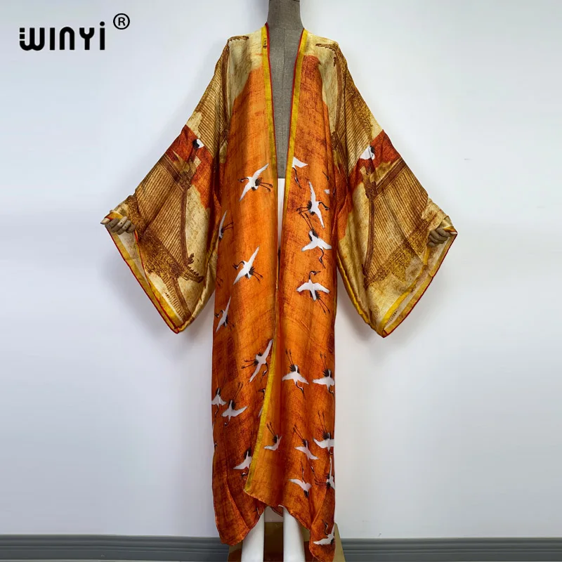 WINYI-Cardigan à Manches sulfpour Femme, Bikini Doux, Style Boho, Imprimé Léopard, Sexy, à la Mode Européenne, pour Vacances Africaines, Nouvelle Collection 2022