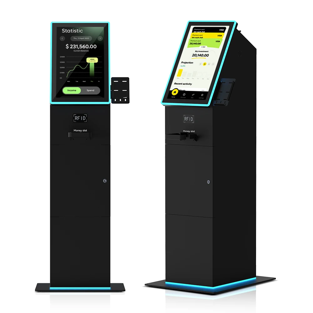 With Voucher Printer Ticket Machines with Cash Recycler Self Service Parking Machine Centralised Kiosk Payment Kiosk