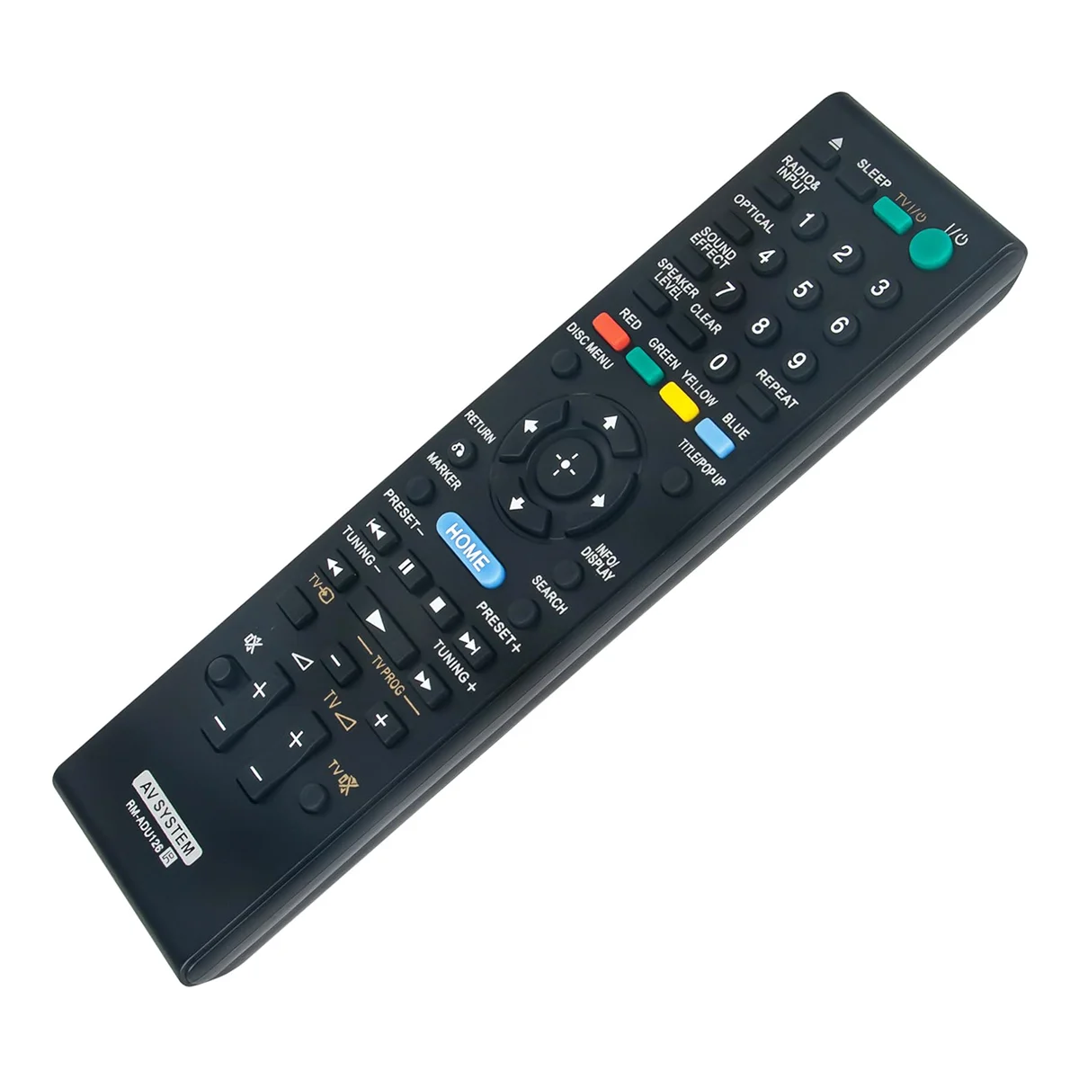 A57G-RM-ADU126 Reemplace el control remoto para el sistema de cine en casa Sony Blu-Ray Disc/DVD 1-489-835-11 BDV-B1 HBD-B1 SA-WSB1