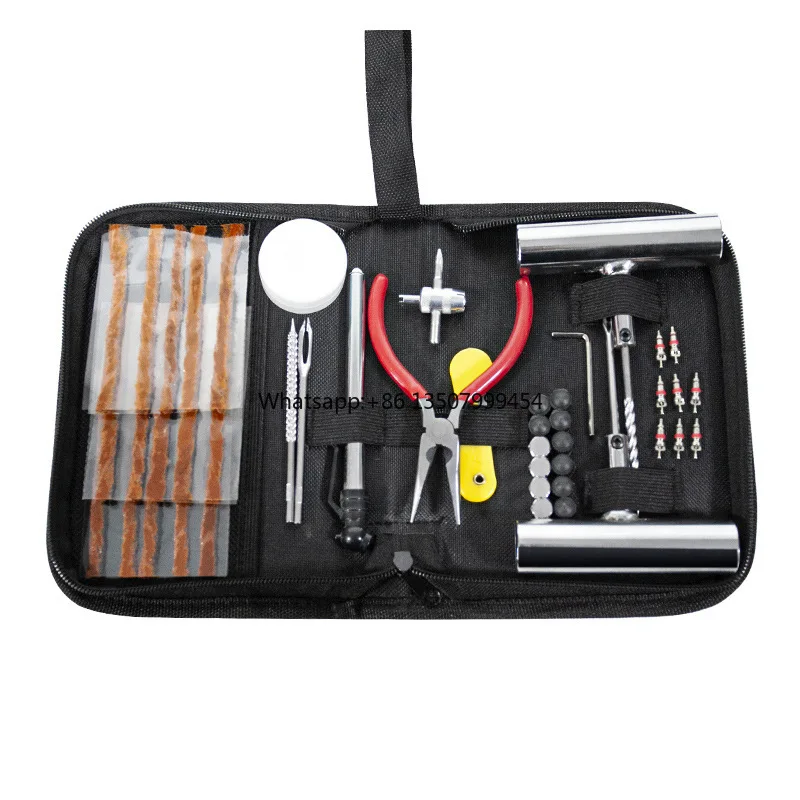 

Car Tire Repair Tool Set Vacuum Tire Quick Repair Tool Kit Universal Portable Emergency Maintenance Tool Box