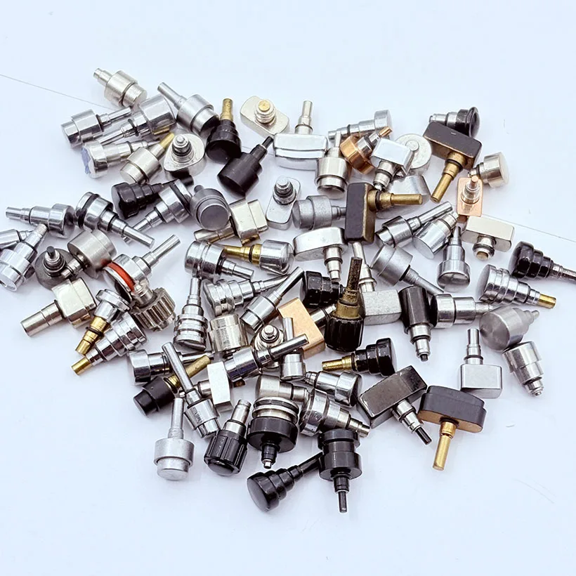 Uhrenzubehör, Uhr, verschiedene Tastentasten, verschiedene Größen, Farben, zufällige Lieferung, 1 Beutel mit ca. 60 Stück gemischter Knopf