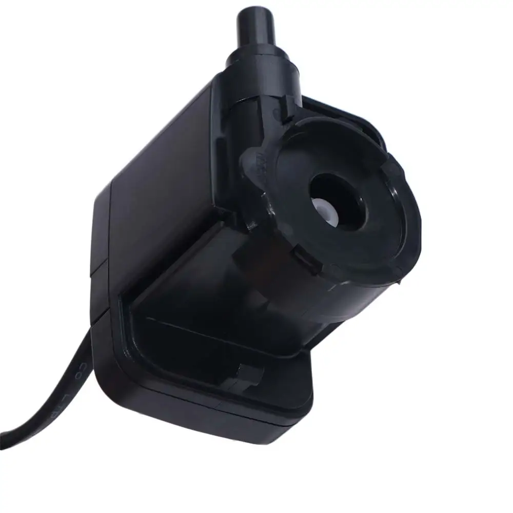 

8W Aquarium Submersible Pump Adjustable Flow Off Water Power Outage Fish Tank Water Pump with Suction Cup Silent