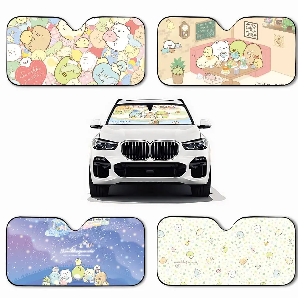 

Kawai Sumikko Gurashi Car SunShade Car Sunshade Covers Cover Universal Windscreen Folding Visor