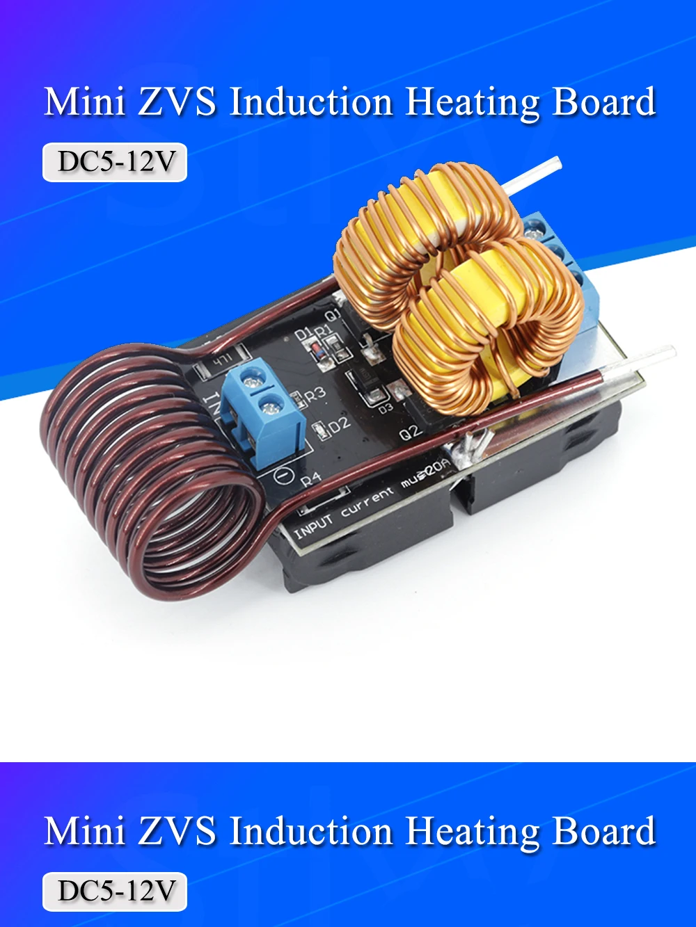 Mini ZVS Induktionsheizplatine 5-12V 120W Flyback Driver Heizung DIY Herd + Zündspule