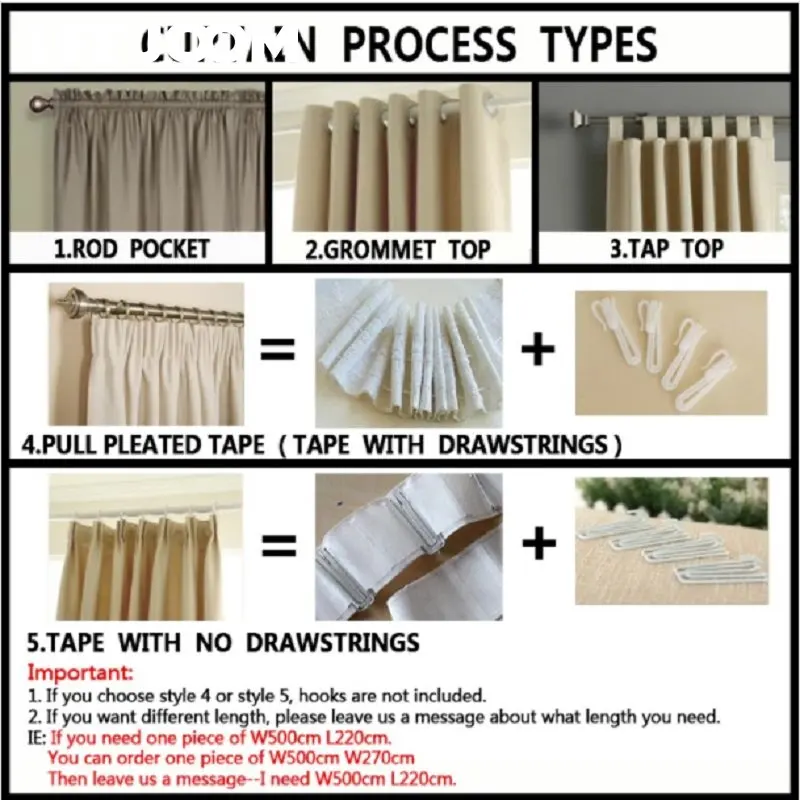 LEEJOOM Jacquard Curtain Floral Window Treatment for Living Room Home Decoration Pull Pleated Tape Curtain 1PC