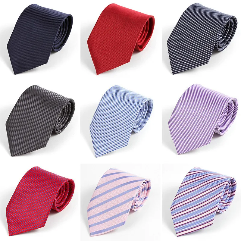 Formele Zakelijke Stropdas Heren Bruiloft Stropdas Rode Professionele Groep Zwarte Streep Stropdas