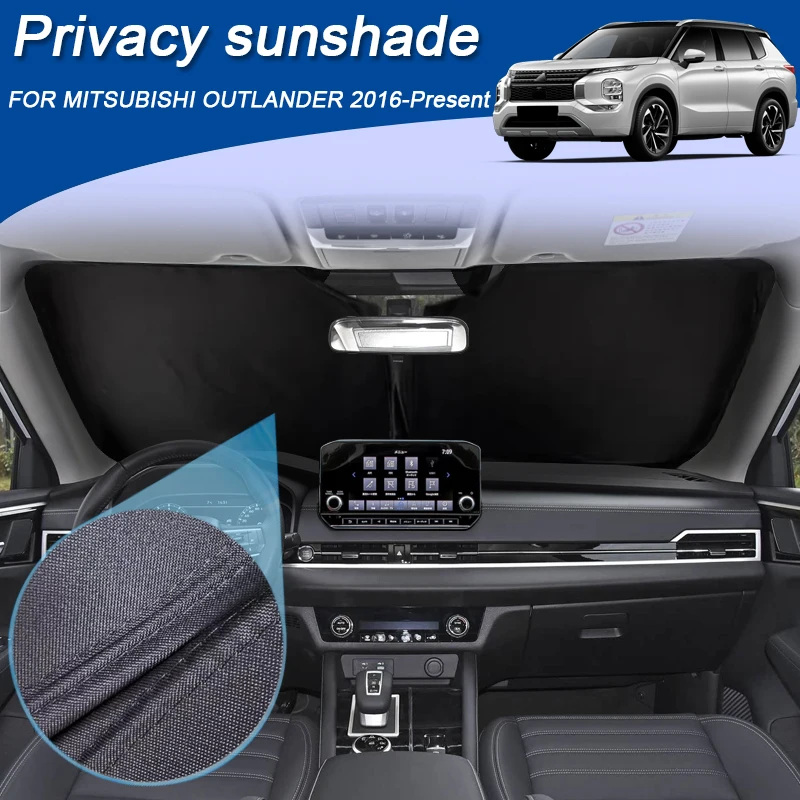 

Car Black Windows Privacy Sunshade For MITSUBISHI OUTLANDER 2016-2026 Anti-UV Heat Insulation Protect Cover Interior Accessories