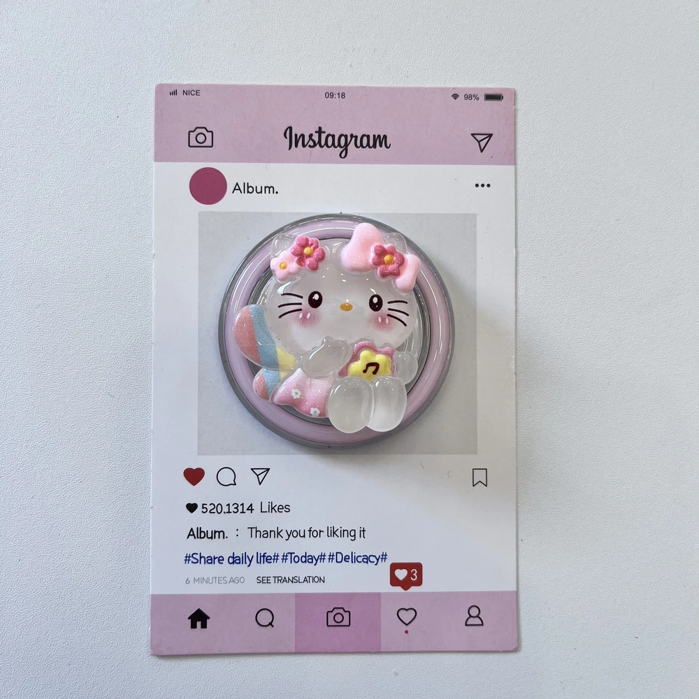 

Magnetic Holder Grip Tok Griptok Phone Stand Holder Support For iPhone Samsung Magsafe Smart Tok Cute Sanrio Hello Kitty Kuromi