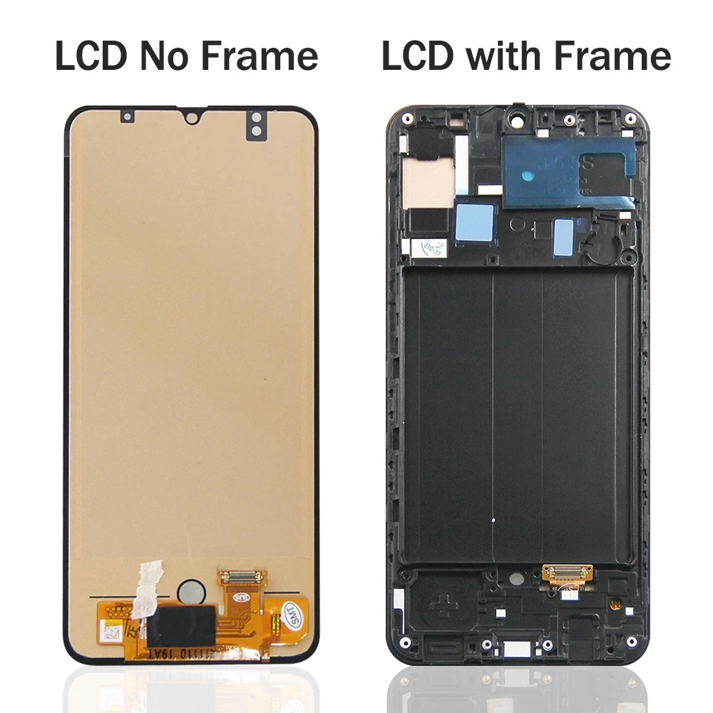 OLED For Samsung A30 SM-A305F LCD Display Touch Screen Digitizer Replacement With Frame Fingerprint With Free Repair Tools