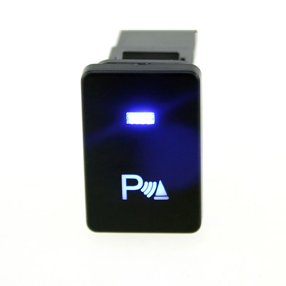 パーキングスイッチボタン ブルーLED 車のパーキングボタンスイッチ 150mmケーブル付き 自動車アクセサリー トヨタ カムリ ヤリス ハイランダー用