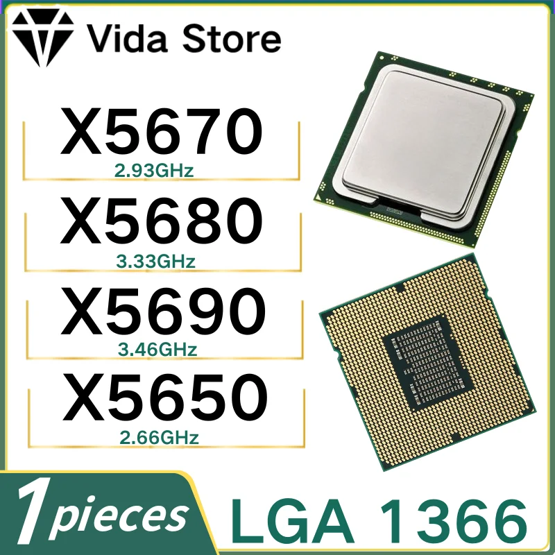 1PCS LGA 1366 X5670 X5680 X5690 X5650