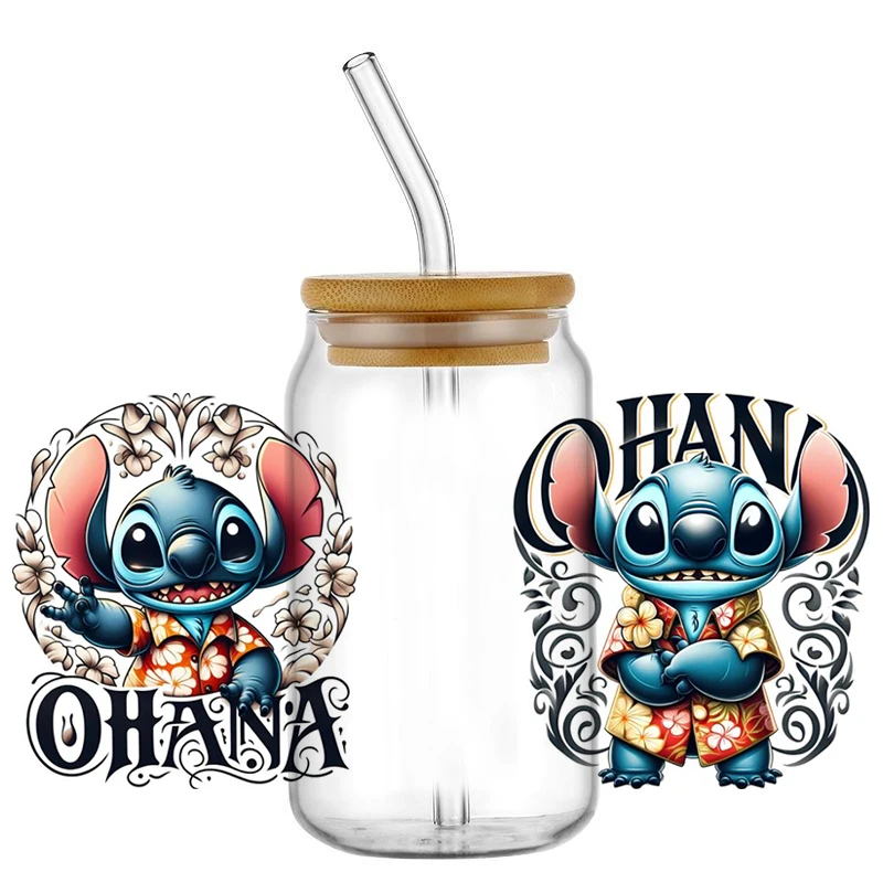 Long ears Cartoon character UV DTF Cup Wrap Transfer Waterproof Stickers 16OZ decal Tumbler coffee cup decoration