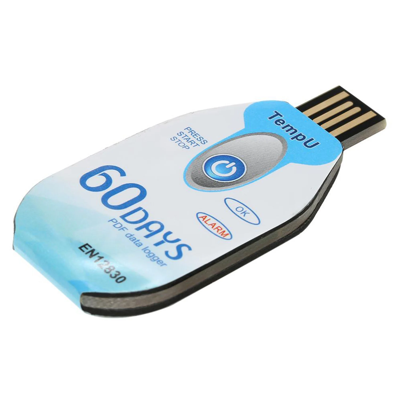 -ABPU USB مسجل بيانات درجة الحرارة PDF مسجل درجة الحرارة سلسلة الباردة القابل للتصرف 60 يومًا مقاوم للماء