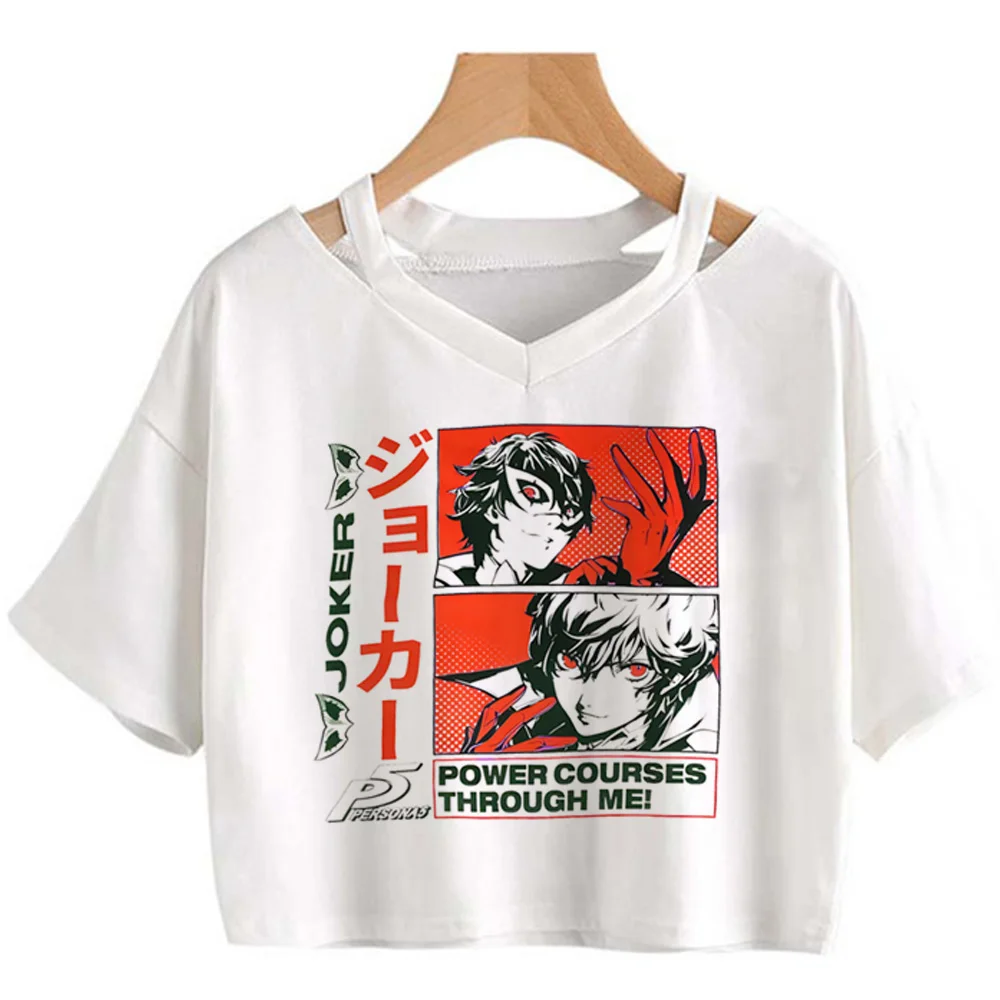 

Persona 5 t-shirts women comic Y2K Japanese Tee female y2k streetwear manga clothes