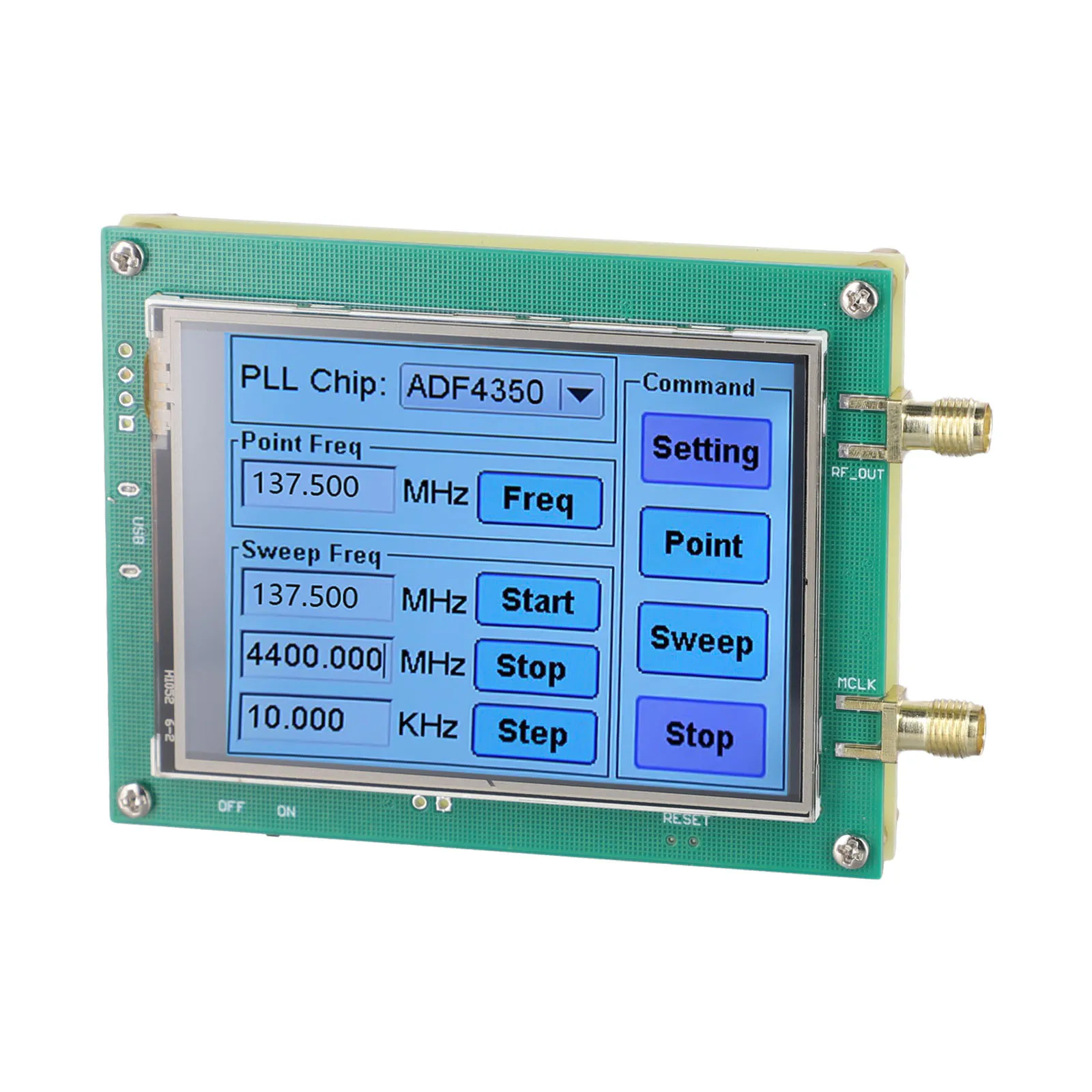 Generator Sinyal RF ADF4350 35MHz-4.4GHz Generator Frekuensi Sweep Untuk Output SMA Female & Kontrol USB-C
