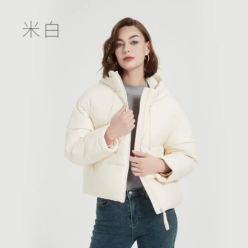 2024 New Down Jacket For Women Girl Short Style Winter Wear Warm Hooded Women's Loose Jacket