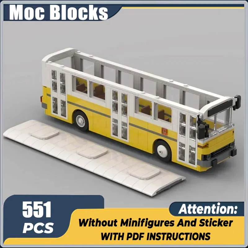 

Moc Building Bricks City Car Model 1976 Ikarus 260 City bus Technology Modular Blocks Gifts Toys For Children DIY Sets Assembly