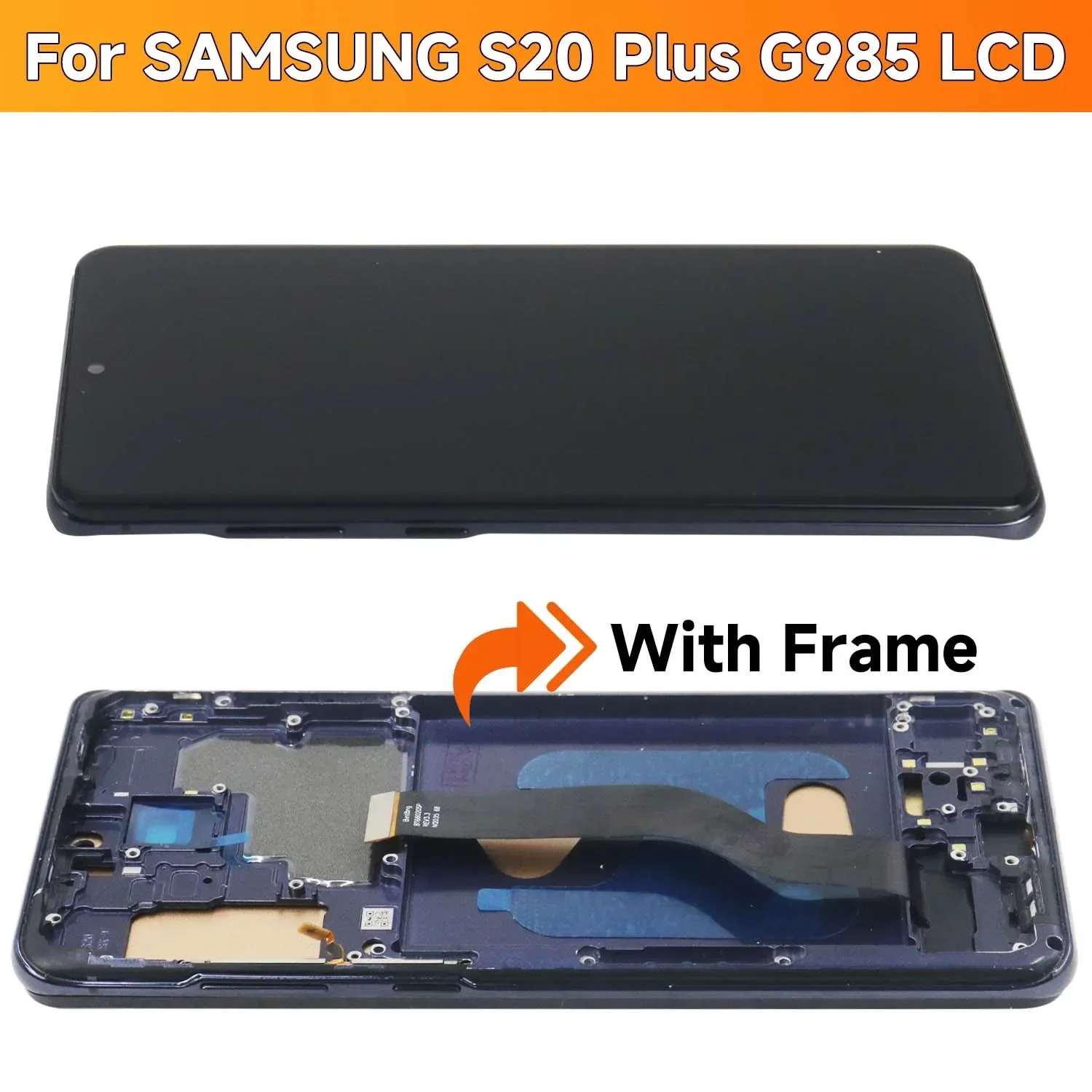 TFT S20 Plus Display Screen Assembly for Samsung Galaxy S20 Plus S20+ G985F G986F Lcd Display Digital Touch Screen with Frame