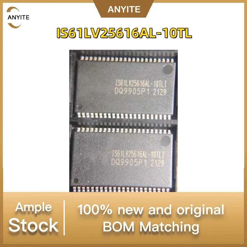 New 10Pcs/LOT   IS61LV25616AL  IS61LV25616    IS61LV25616AL-10TL TSOP-48