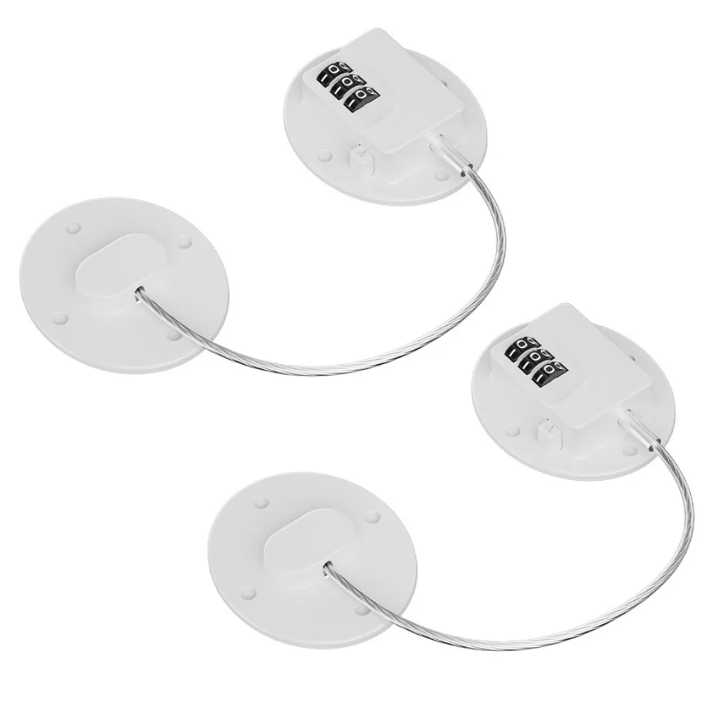 

2Pcs 3-digit Baby Safety Password Lock Multi-Functional No Punching Cabinet Fridge Door Lock Anti-Pinch Hand Strong Fix