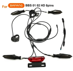 EBKE Electric Bicycle Waterproof Cable Light Kit, Flashing Dynamic Turn Signals, Front and Rear, 36V, 48V, 52V, 60V, BBS, KT