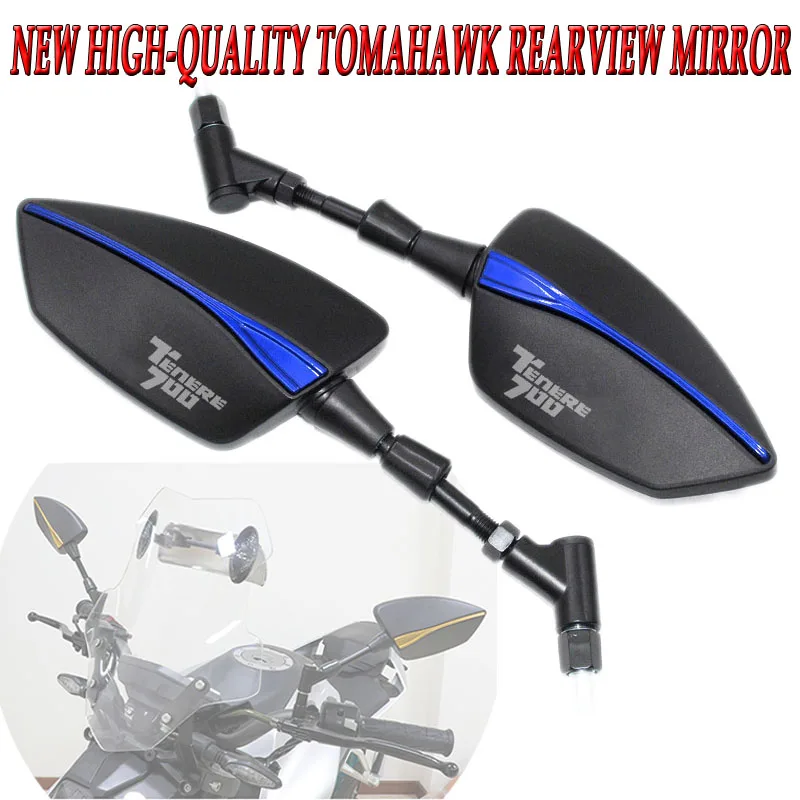 For Tenere 700 XTZ700 XT700Z Threaded Left And Right Rearview Mirrors, Side Mirrors,Motorcycle Rearview Mirrors,Universal