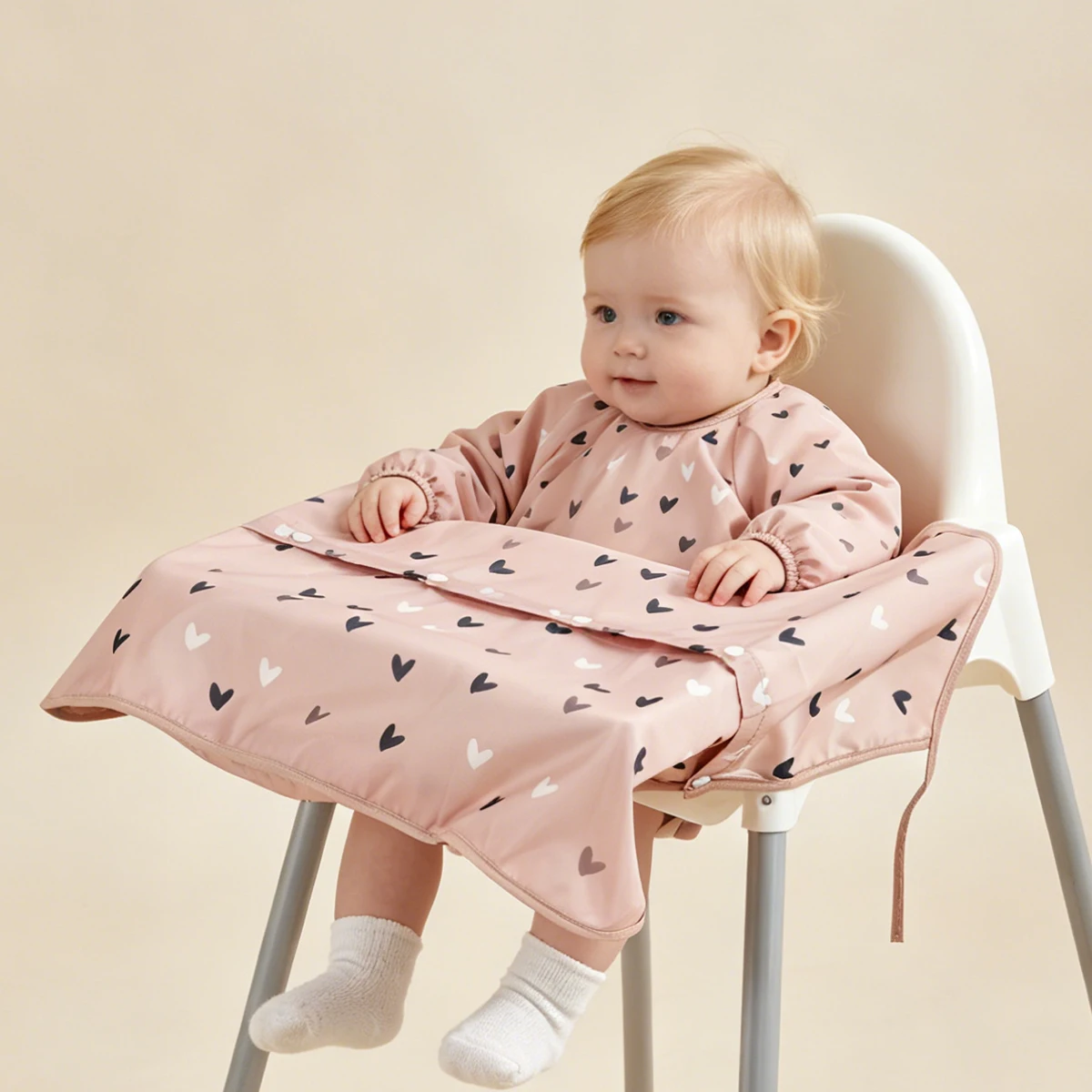 

Kangobaby Baby Feeding Bib Can Be Hung On High Chairs And Tables Waterproof Comfortable Machine Washable long Sleeved Bib