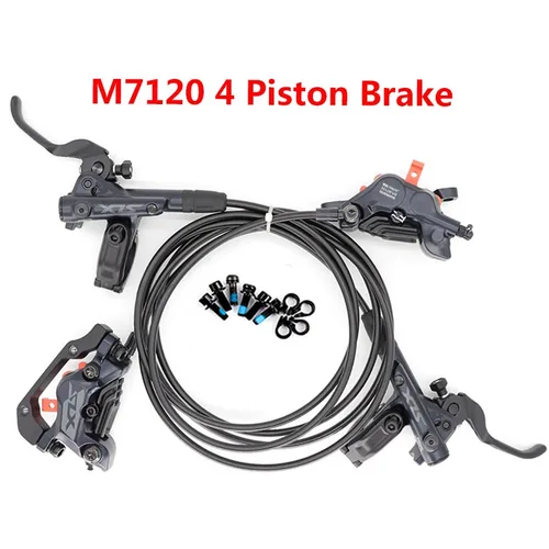 Imagen 2 del producto Shimano SLX M7100 2 pistones M7120 4 pistones bicicleta de montaña juego de frenos de disco hidráulicos izquierda y derecha Original Shimano MTB piezas de bicicleta