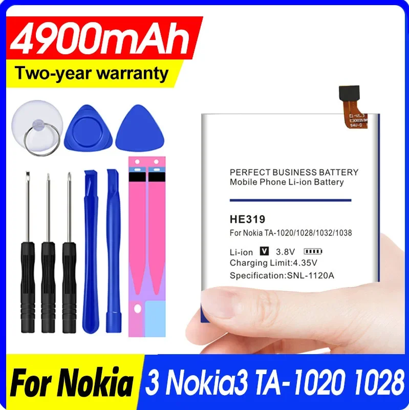 4900mah High Quality Mobile Battery He319 for Nokia 3 Nokia3 Ta-1020 1028 1032 1038 Lithium Polymer Bateria