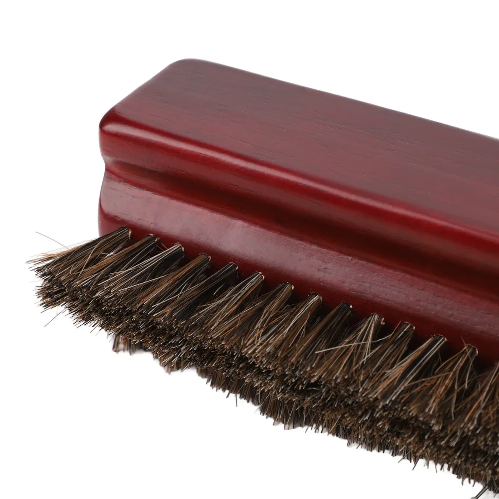 

Horse Hair Pool Table Brush 3 Sided Wooden Handle Billiard Table Brush Burgundy Horsehair Bristles Billiard Brush Corner Edges
