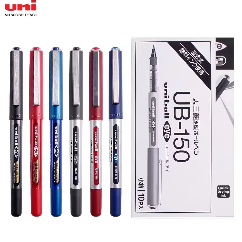 Uni UB-150 Water-Based Gel Pen 0.38/0.5mm Bullet Head Large Capacity Waterproof Signing Pen For Practice Questions, Write, Excer
