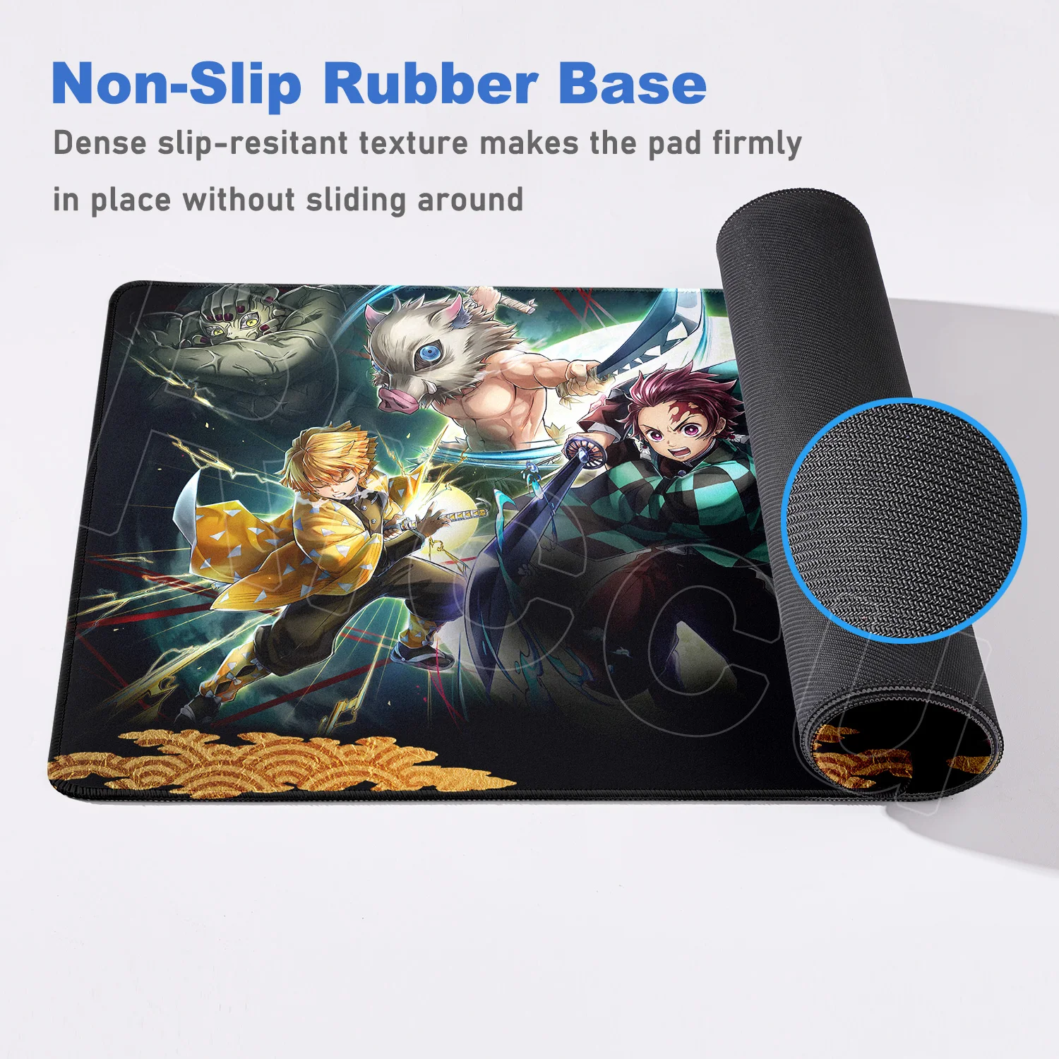 일본 애니메이션 마우스 패드 게임용 노트북 사무실 테이블 매트 XXL 컴퓨터 책상 보호대 카펫 악마 슬레이어 논슬립 스피드 플레이매트