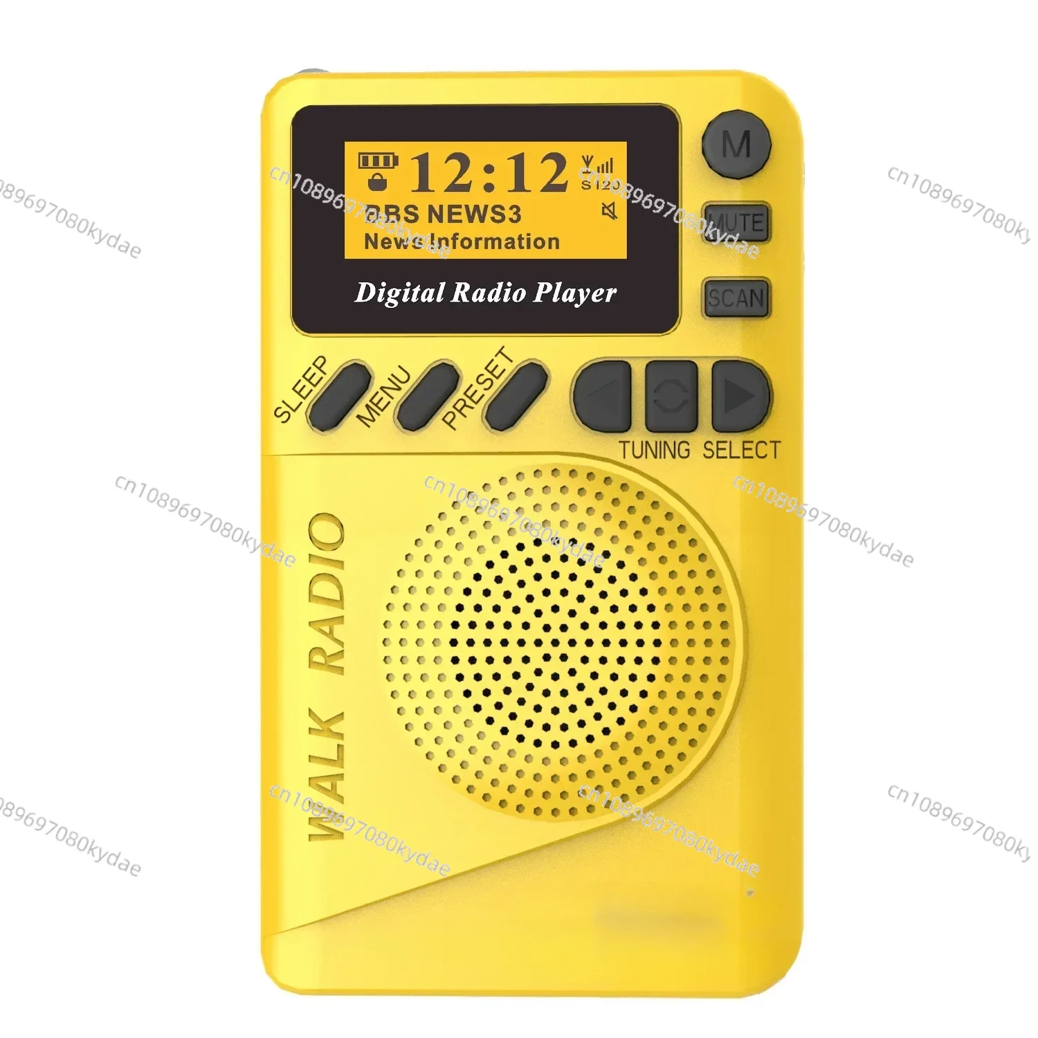 Portable DAB/DAB + Digital FM Radio Receiver Speaker LCD Display Support TF MP3 Playback Radio Speaker with Rechargeable Battery