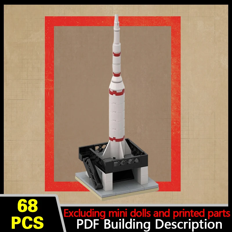 Space Launch Vehicle Model MOC Building Bricks War Equipment Modular Technology Gifts Holiday Assemble Children Toys Suit