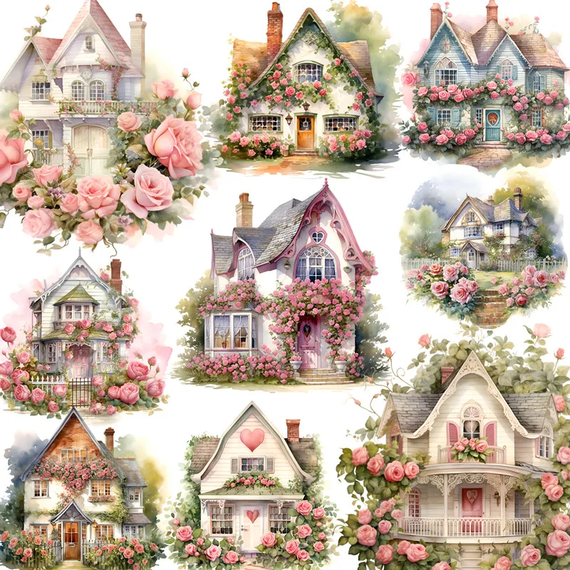 Garden House Stickers Crafts And Scrapbooking stickers kids toys book Decorative sticker DIY Stationery