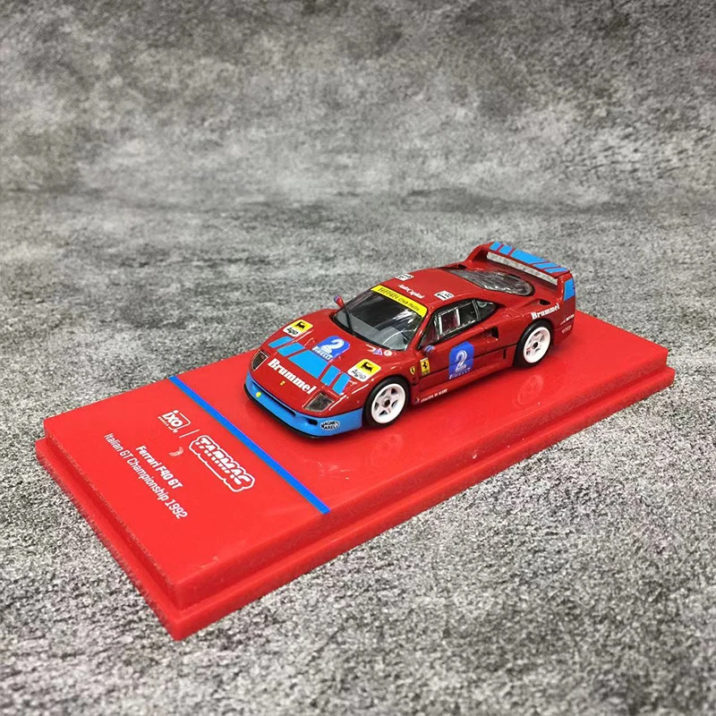 Tarmac Works 1:64 Model Car F40 GT Italian GT Championship 1992 Alloy Sport Vehicle - Red