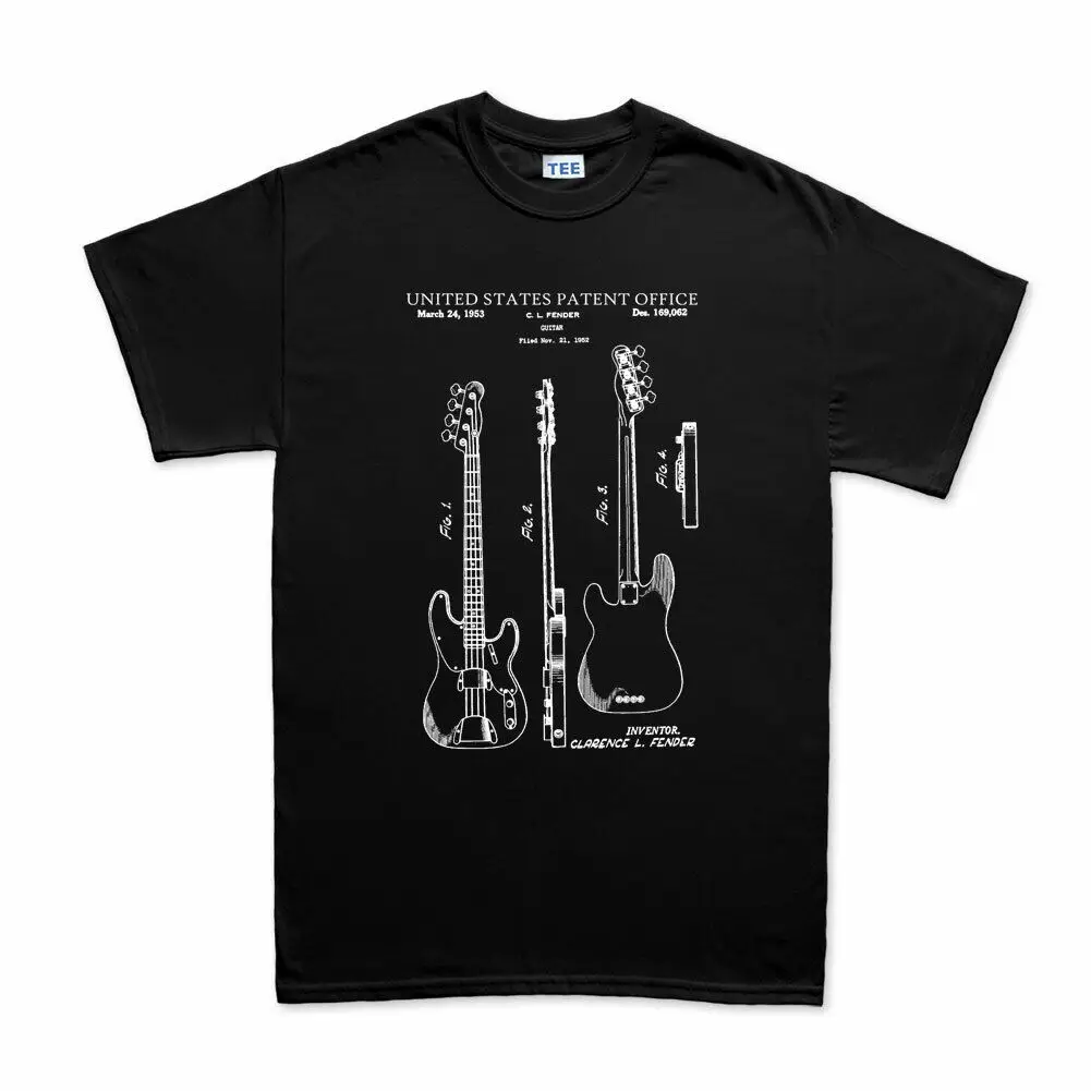 

1953 1959 American Vintage Standard Precision Bass Guitar Patent T shirt