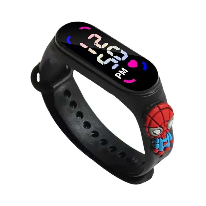 Hot Selling Disney Superman Band Watch LED Cartoon Doll Children's Electric Watch Student Fashionable Swimming Waterproof Watch