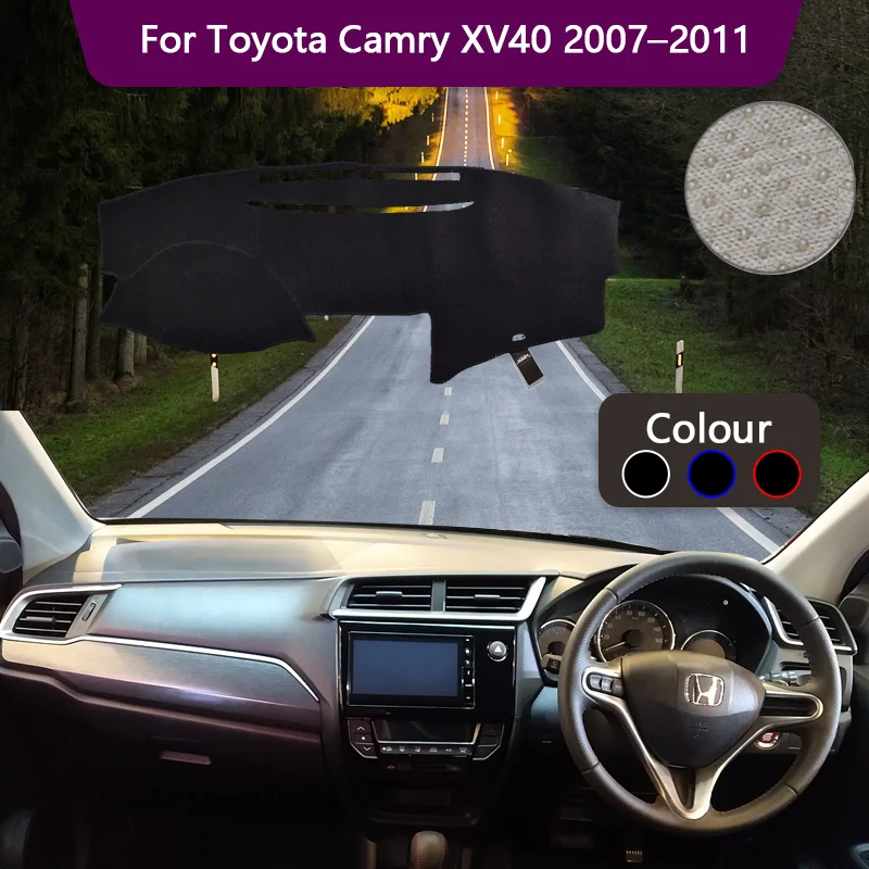 Dashboard Carpet Dash Mat Dashmat for Toyota Camry XV40 2007–2011 Liner Sunshade Anti-dirty Anti-sun Sticker Pad Accessories.