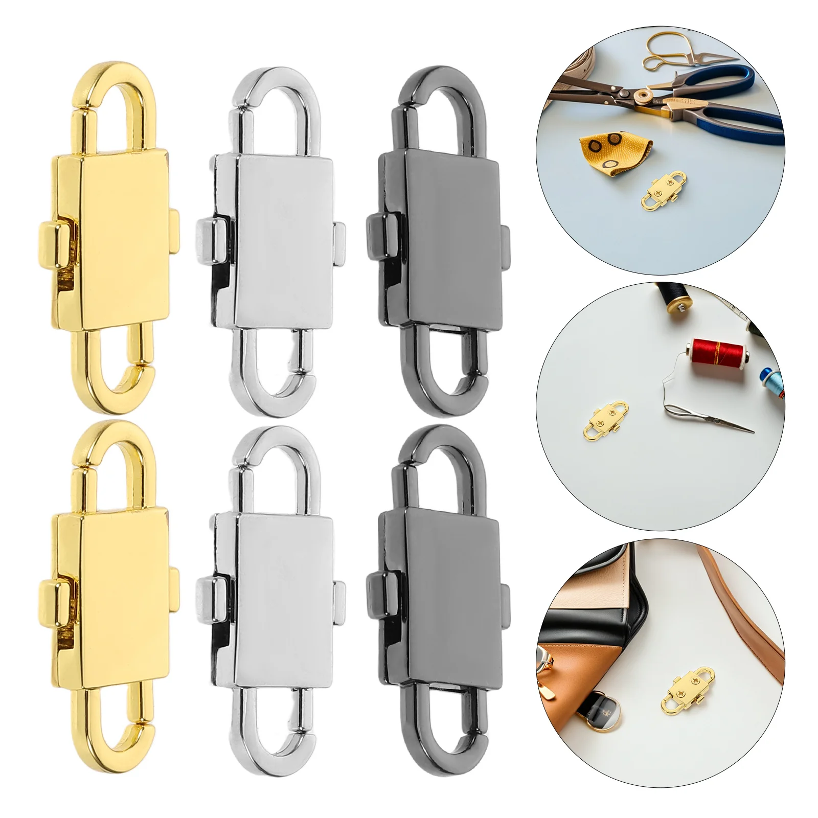 

6 шт., регулятор цепи для сумки, металлический ремешок, пряжка для сумок, кошельков, сумки на плечо, регулируемая длина цепи, укорачивающий зажим «сделай сам»
