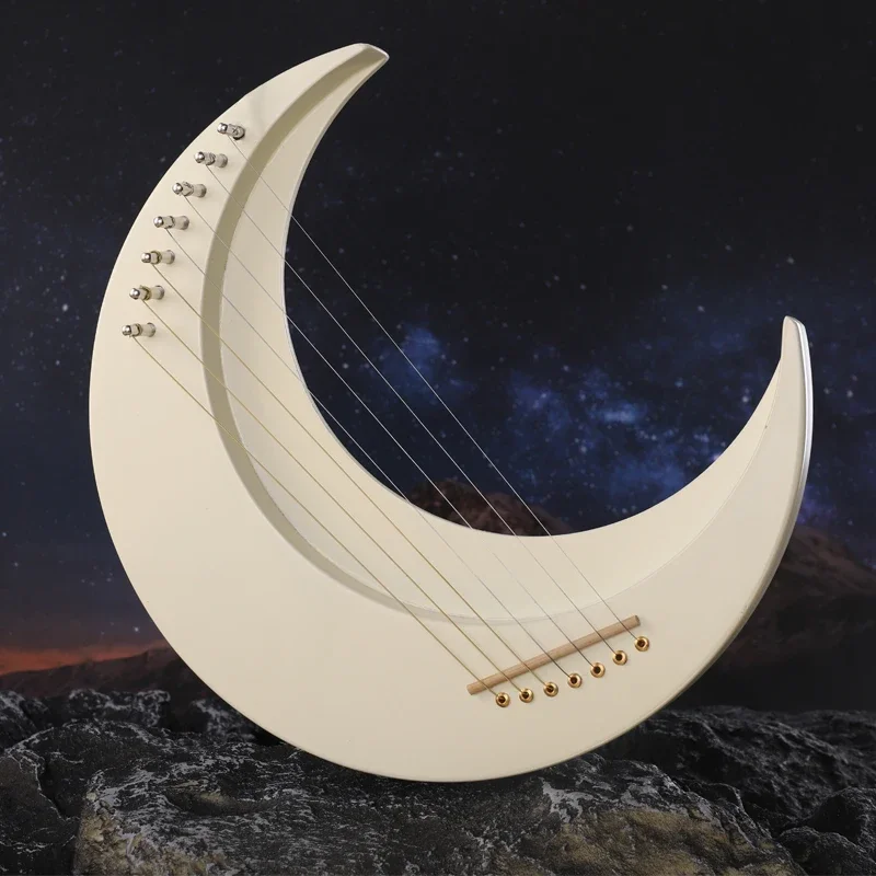 2025 Portable Lyre Harp 7 String Miniature Moon Harp Lira Instruments Adult