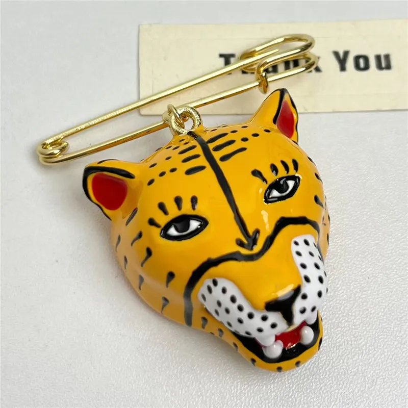 Elegant Enamel Tiger Brooch Pin for Women Stylish Western Style Suitable for Formal Wear Daily Commuting Suit And Coat Accessory view 4