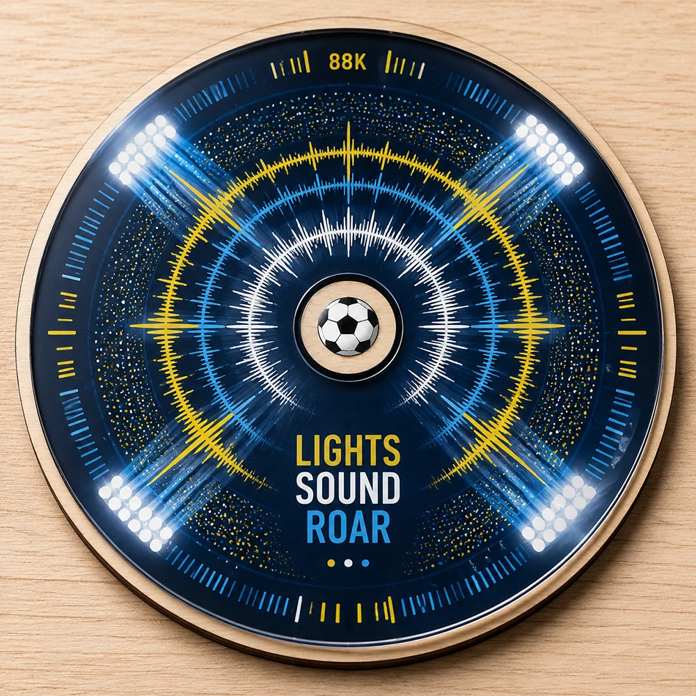 

Bright Acrylic Coasters Cheer Party Decoration City Tour Souvenir Ball Game Gift Box Gathering Table Accessory Fans Gift