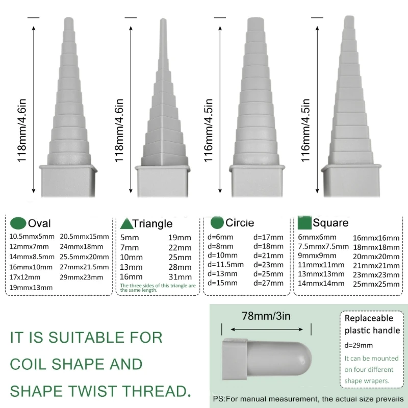 Varilla bobinado torre plástico, herramientas para hacer joyas, suministro fabricación cables, 4 Uds.