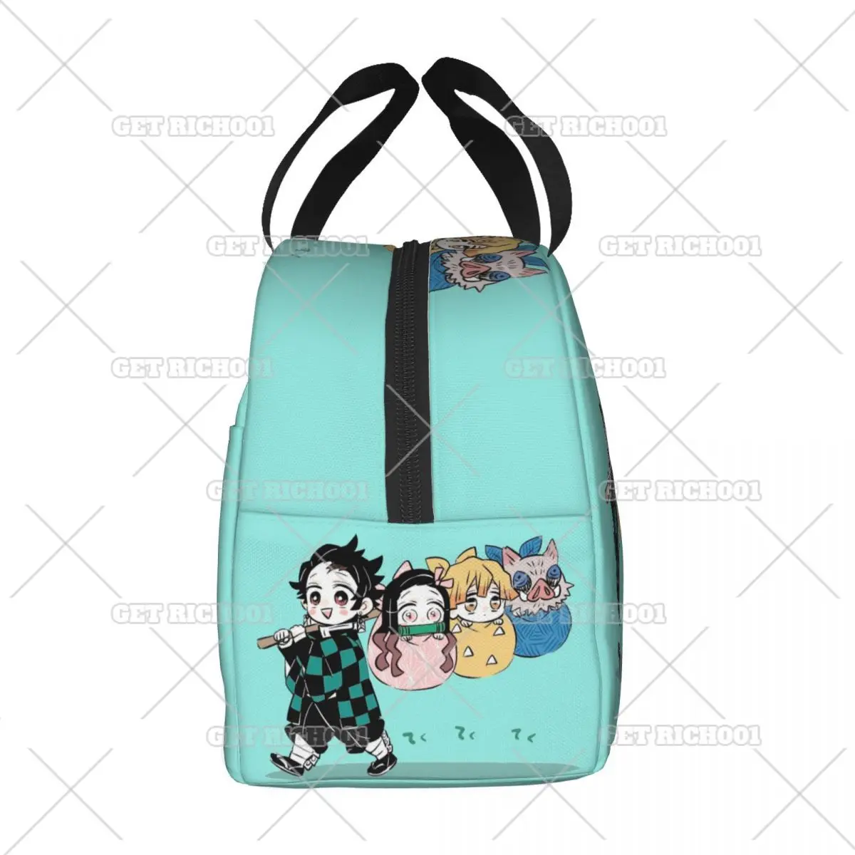 Demon Slayer Anime Kimetsu No Yaiba Lunch Bag Portable Insulated Cooler Bags Thermal Cold Food Picnic Lunch Box for Women Kids